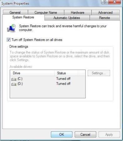 sys restore
