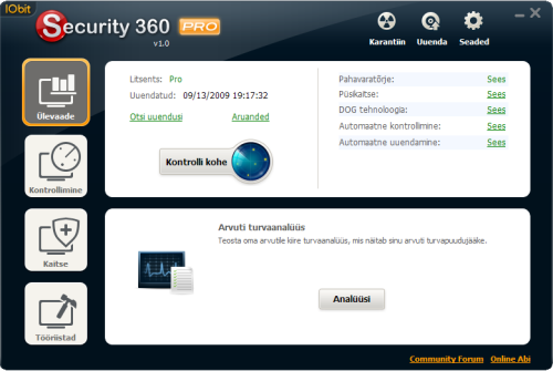 IObit Security 360 peaaken